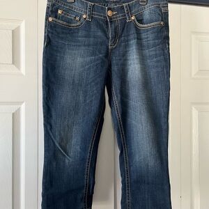 Seven7 Dark Blue Cropped Jeans
